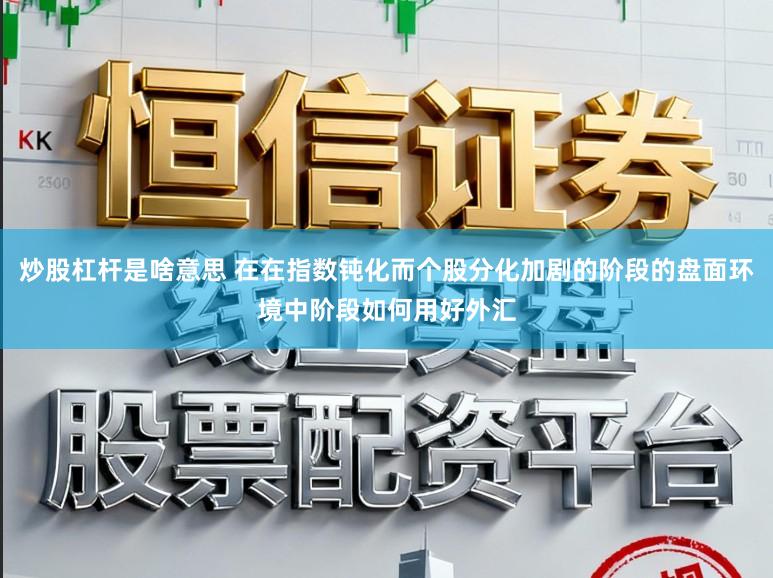 炒股杠杆是啥意思 在在指数钝化而个股分化加剧的阶段的盘面环境中阶段如何用好外汇